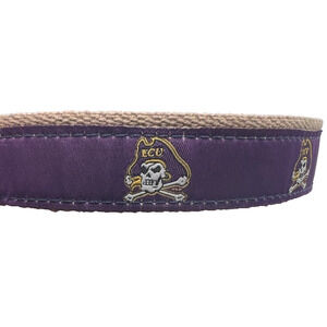 NWT ECU EAST CAROLINA UNIVERSITY PIRATES Canvas & Leather BELT USA Sz 26